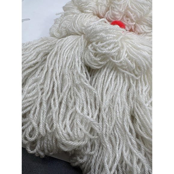 Santa Claus Face Wall Hanging 18" Handmade Yarn Fleece Hat Christmas - Picture 9 of 9